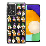 Samsung Galaxy A72 Spooky Halloween Gnomes Cute Characters Holiday Seasonal Pumpkins Candy Ghosts Double Layer Phone Case Cover