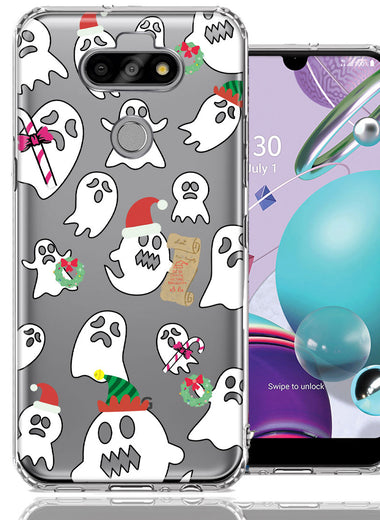 LG Aristo 5/Phoenix 5/Risio 4 Halloween Christmas Ghost Design Double Layer Phone Case Cover