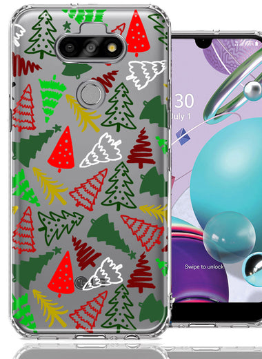 LG Aristo 5/Phoenix 5/Risio 4 Christmas Trees Holiday Festive Winter By BillyElleCo Double Layer Phone Case Cover