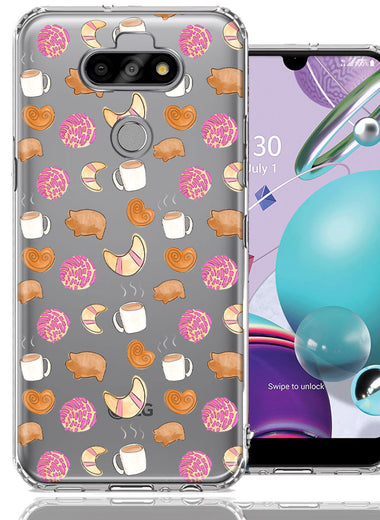 LG Aristo 5/Phoenix 5/Risio 4 Mexican Pan Dulce Cafecito Coffee Concha Polka Dots Double Layer Phone Case Cover