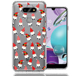 LG Aristo 5/Phoenix 5/Risio 4 Cute Red Christmas Holiday Santa Gnomes Design Double Layer Phone Case Cover