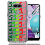 LG Aristo 5/Phoenix 5/Risio 4 Deck The Halls Christmas Carol Falala Festive Lyric Vintage 70s Letters Double Layer Phone Case Cover