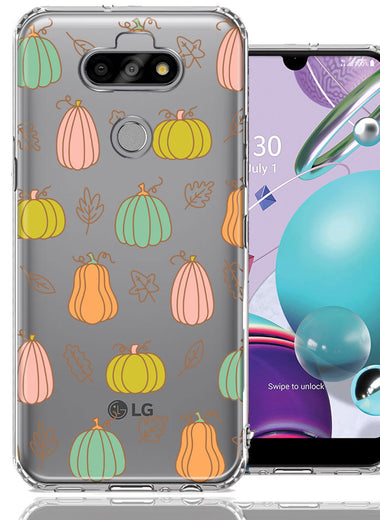 LG Aristo 5/Phoenix 5/Risio 4 Fall Autumn Fairy Pumpkins Thanksgiving Spooky Season Double Layer Phone Case Cover