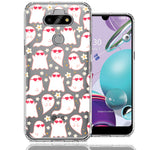 LG Aristo 5/Phoenix 5/Risio 4 Floating Heart Glasses Love Ghosts Vaneltines Day Cutie Daisy Double Layer Phone Case Cover