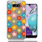LG Aristo 5/Phoenix 5/Risio 4 Groovy Gradient Retro Color Flowers Double Layer Phone Case Cover