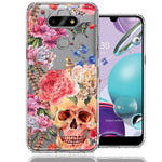 For LG Aristo 5 Indie Spring Peace Skull Feathers Floral Butterfly Flowers Phone Case Cover