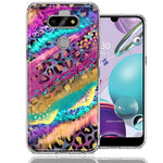 LG Aristo 5/Phoenix 5/Risio 4 Leopard Paint Colorful Beautiful Abstract Milkyway Double Layer Phone Case Cover