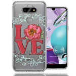 LG Aristo 5/Phoenix 5/Risio 4 Love Like Jesus Flower Text Christian Double Layer Phone Case Cover