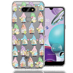 LG Aristo 5/Phoenix 5/Risio 4 Pastel Easter Cute Gnomes Spring Flowers Eggs Holiday Seasonal Double Layer Phone Case Cover