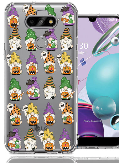 LG Aristo 5/Phoenix 5/Risio 4 Spooky Halloween Gnomes Cute Characters Holiday Seasonal Pumpkins Candy Ghosts Double Layer Phone Case Cover
