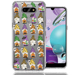 LG Aristo 5/Phoenix 5/Risio 4 Spooky Halloween Gnomes Cute Characters Holiday Seasonal Pumpkins Candy Ghosts Double Layer Phone Case Cover