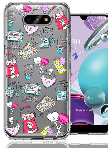 LG Aristo 5/Phoenix 5/Risio 4 Valentine's Day Candy Feels like Love Hearts Double Layer Phone Case Cover