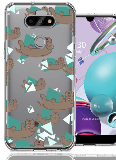 LG Aristo 5/Phoenix 5/Risio 4 Cute Otter Design Double Layer Phone Case Cover