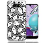 LG Aristo 5/Phoenix 5/Risio 4 Kawaii Manga Cute Halloween Ghosts Spirits Design Double Layer Phone Case Cover