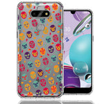 LG Aristo 5/Phoenix 5/Risio 4 Lucha Libre Masks Design Double Layer Phone Case Cover