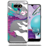 LG Aristo 5/Phoenix 5/Risio 4 Mystic Floral Whale Design Double Layer Phone Case Cover