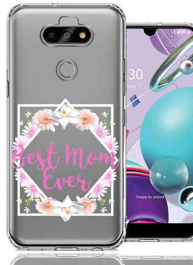 LG Aristo 5/Phoenix 5/Risio 4 Best Mom Ever Mother's Day Flowers Double Layer Phone Case Cover