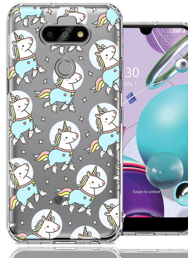 LG Aristo 5/Phoenix 5/Risio 4 Space Unicorns Design Double Layer Phone Case Cover