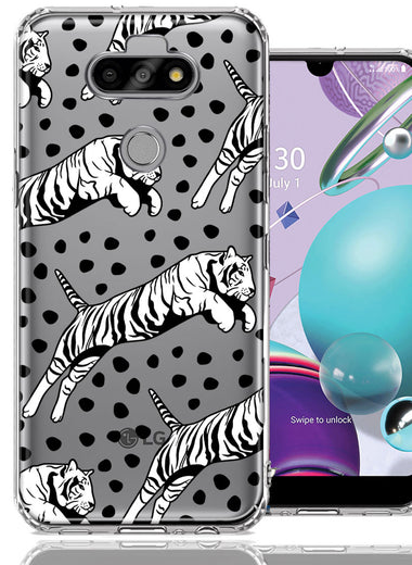 LG Aristo 5/Phoenix 5/Risio 4 Tiger Polkadots Design Double Layer Phone Case Cover