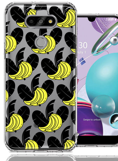 LG Aristo 5/Phoenix 5/Risio 4 Tropical Bananas Design Double Layer Phone Case Cover
