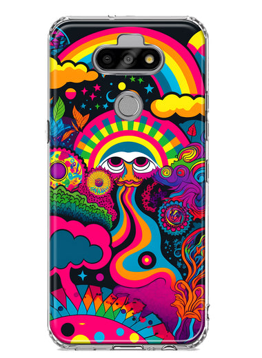 LG Aristo 5/Phoenix 5/Risio 4 Psychedelic Trippy Hippie Night Walk Hybrid Protective Phone Case Cover