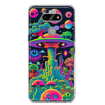 LG Aristo 5/Phoenix 5/Risio 4 Neon Rainbow Psychedelic UFO Alien Planet Hybrid Protective Phone Case Cover