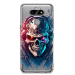 LG Aristo 5/Phoenix 5/Risio 4 Cyberpunk Machine Headphones Skull Double Layer Phone Case Cover