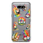 LG Aristo 5/Phoenix 5/Risio 4 Colorful Neon Glow Rainbow Gnomes Painting Hybrid Protective Phone Case Cover