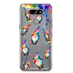 LG Aristo 5/Phoenix 5/Risio 4 Neon Water Painting Colorful Splash Gnomes Hybrid Protective Phone Case Cover