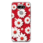 LG Aristo 5/Phoenix 5/Risio 4 Cute White Red Daisies Polkadots Double Layer Phone Case Cover