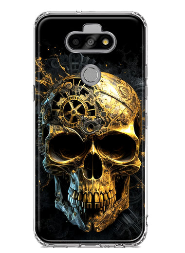LG Aristo 5/Phoenix 5/Risio 4 Steampunk Skull Science Fiction Machinery Double Layer Phone Case Cover