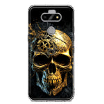 LG Aristo 5/Phoenix 5/Risio 4 Steampunk Skull Science Fiction Machinery Double Layer Phone Case Cover