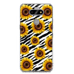LG Aristo 5/Phoenix 5/Risio 4 White Zebra Sunflowers Polkadots Double Layer Phone Case Cover