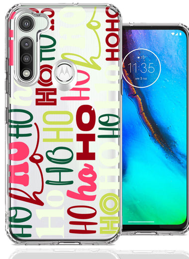 Motorola Moto G Fast Christmas Santa Ho Ho Ho textagraphy Festive Holiday Double Layer Phone Case Cover