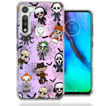 Motorola Moto G Fast Classic Haunted Horror Halloween Nightmare Characters Spider Webs Design Double Layer Phone Case Cover