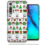 Motorola Moto G Fast Classic Christmas Polka Dots Santa Snowman Reindeer Candy Cane Design Double Layer Phone Case Cover