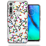 Motorola Moto G Fast Colorful Nostalgic Vintage Christmas Holiday Winter String Lights Design Double Layer Phone Case Cover