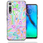 Motorola Moto G Fast Colorful Summer Flowers Doodle Art Design Double Layer Phone Case Cover