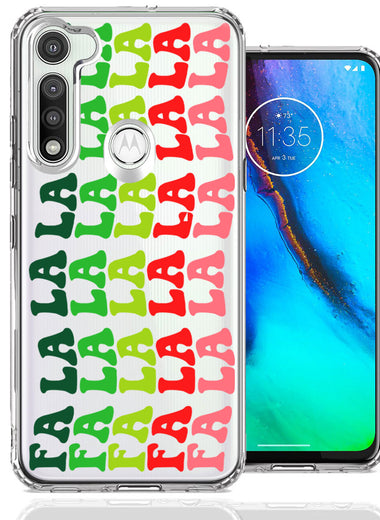 Motorola Moto G Fast Deck The Halls Christmas Carol Falala Festive Lyric Vintage 70s Letters Double Layer Phone Case Cover