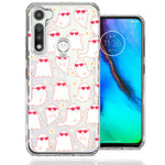 Motorola Moto G Fast Floating Heart Glasses Love Ghosts Vaneltines Day Cutie Daisy Double Layer Phone Case Cover