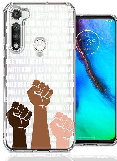 Motorola Moto G Fast BLM Equality Stand With You Double Layer Phone Case Cover