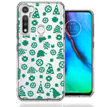 Motorola Moto G Fast Lucky Green St Patricks Day Cute Gnomes Shamrock Polkadots Double Layer Phone Case Cover