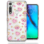 Motorola Moto G Fast Pink Evil Eye Lucky Love Law Of Attraction Design Double Layer Phone Case Cover
