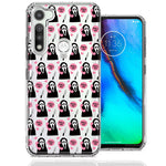 Motorola Moto G Fast Pink Horror Valentine Character Ghostface Boyfriend Call Me Hearts Double Layer Phone Case Cover