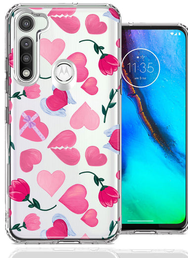 Motorola Moto G Fast Pretty Valentines Day Hearts Chocolate Candy Angel Flowers Double Layer Phone Case Cover