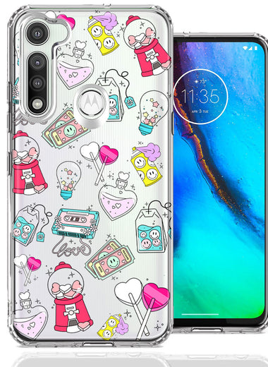Motorola Moto G Fast Valentine's Day Candy Feels like Love Hearts Double Layer Phone Case Cover