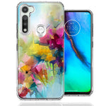 For Motorola Moto G Fast Watercolor Flowers Abstract Spring Colorful Floral Painting Phone Case Cover