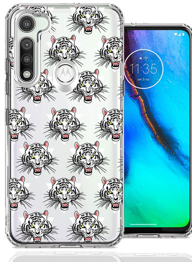 Motorola Moto G Fast Fierce Tiger Polkadots Design Double Layer Phone Case Cover