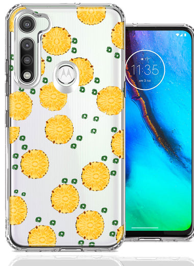 Motorola Moto G Fast Tropical Pineapples Polkadots Design Double Layer Phone Case Cover