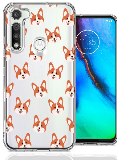 Motorola Moto G Fast Shiba Inu Polkadots Design Double Layer Phone Case Cover
